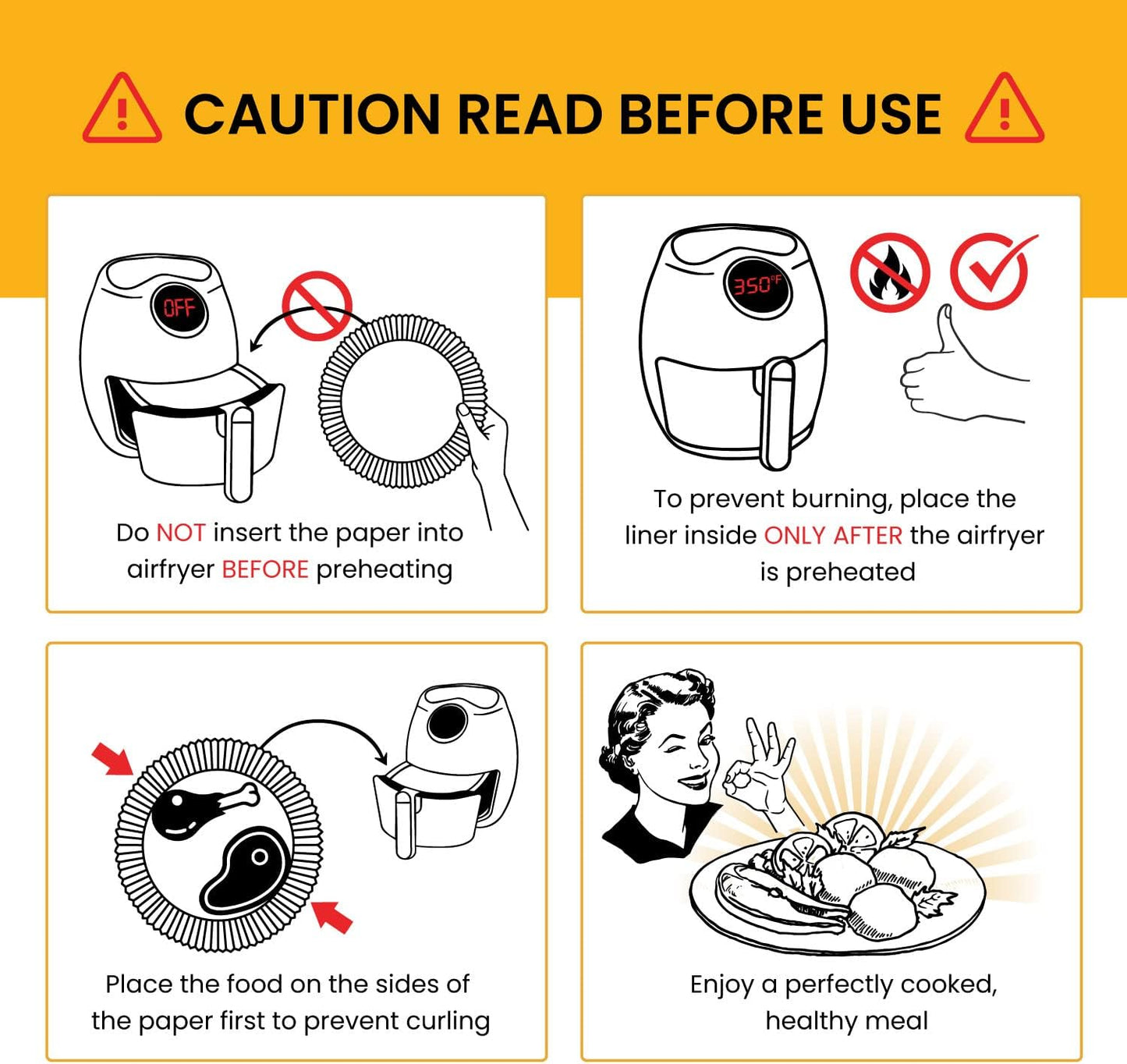 Small Air Fryer Liners, 2 qt Air Fryer Liners, 120Pcs Disposable Parchment Paper Liners – Non-Stick and Oil Proof for Easy Cleanup – 6.3” Round for 2-5 qt Basket by Baker's Signature