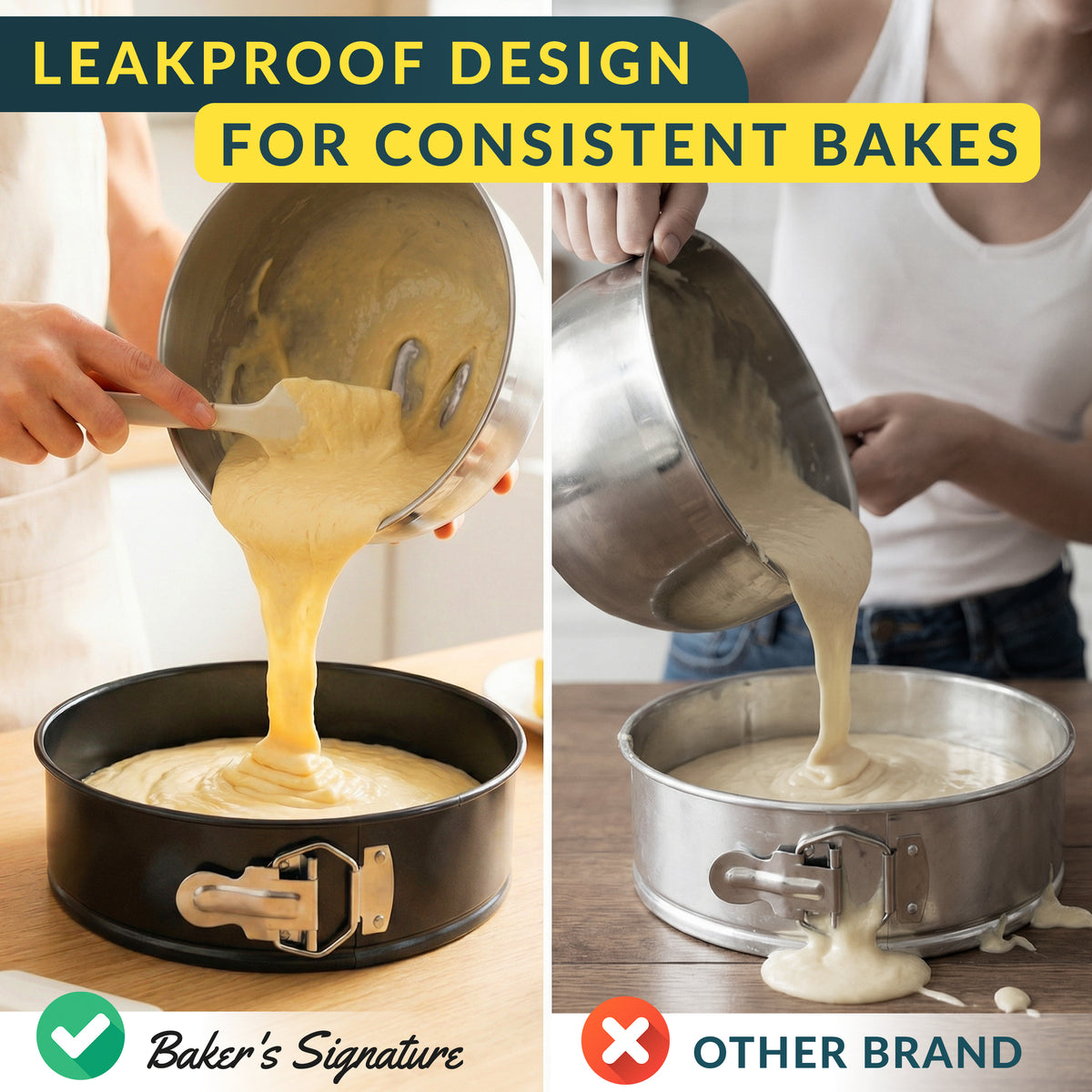 Cheesecake Pan 8" Carbon Steel With Removable Bottom – Leakproof Design Nonstick Coating Springform – Durable Cake Mold With Secure Latch, Even Heat Cheese Cake Pans For Baking