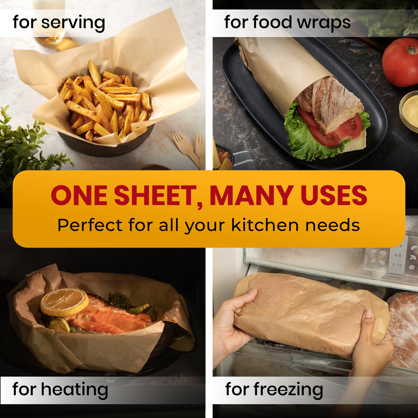 220 Pcs 9x13" Parchment Paper Sheets by Baker's Signature Baking Unbleached - Perfect for Baking, Precut Non-Stick Eco-Friendly, Will Not Curl or Burn