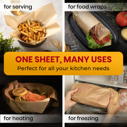 220 Pcs 9x13" Parchment Paper Sheets by Baker's Signature Baking Unbleached - Perfect for Baking, Precut Non-Stick Eco-Friendly, Will Not Curl or Burn