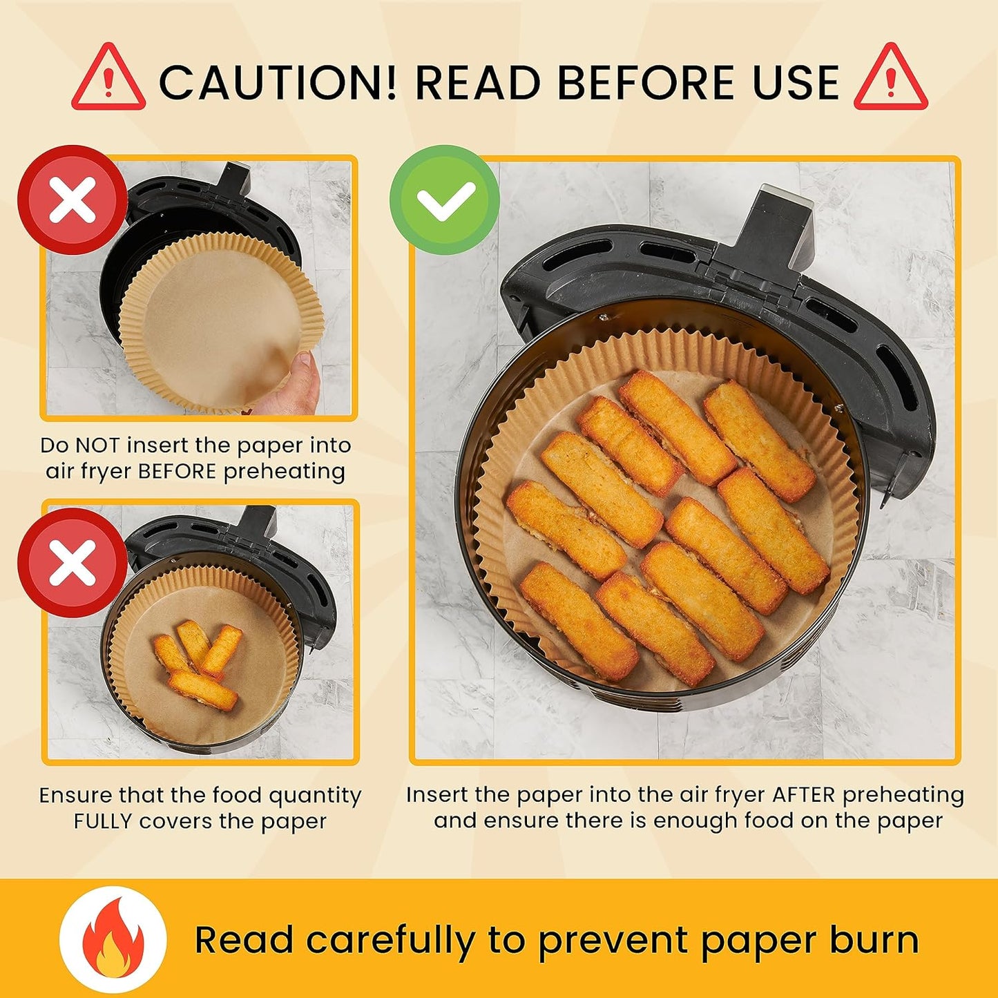 240 pcs Air Fryer Liners for Ninja, Round Disposable Airfryer Paper Liners – Non-Stick and Oil Proof for Easy Cleanup, Great for Oven, Pans & Baking – 8 Inch for 5-8 qt Basket by Baker's Signature
