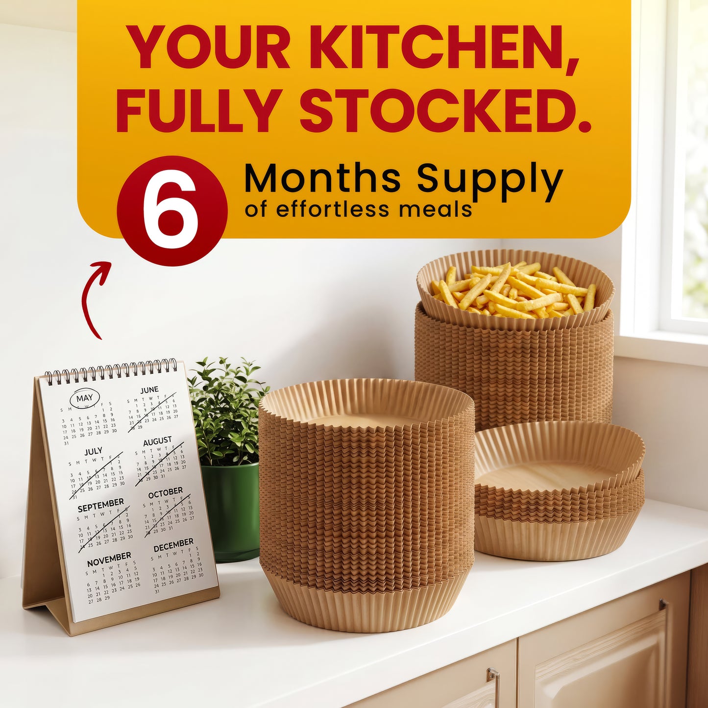 Round Air Fryer Liners for Ninja, 400 Pcs 8" for 5-8 qt Basket Disposable Non-Stick & Oil-Proof for Easy Cleanup – Unbleached Wood Pulp, Fits Foodi & Instant Pot