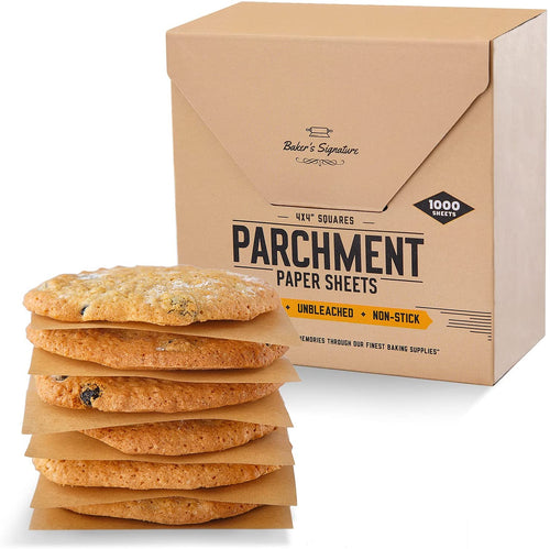 Parchment Paper Baking Sheets by Baker's Signature | Precut Silicone Coated  & Unbleached – Will Not Curl or Burn – Non-Toxic & Comes in Convenient