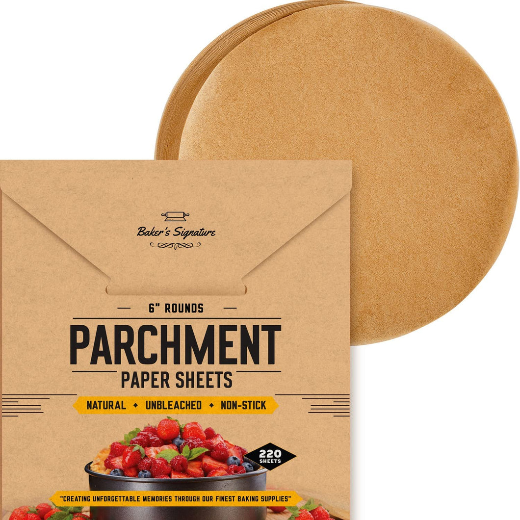 6 Inch Cake Pan Unbleached Parchment Paper Sheets 120 Pack