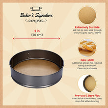 Load image into Gallery viewer, 9 Inch Rounds Pack of 220 Parchment Paper Baking Sheets by Baker’s Signature | Precut Silicone Coated &amp; Unbleached – Will Not Curl or Burn – Non-Toxic &amp; Comes in Convenient Packaging