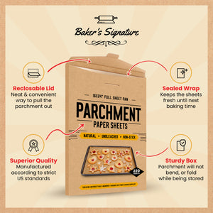 Baking Sheets- Quilon Coated Natural Parchment Paper for Sheet Pans