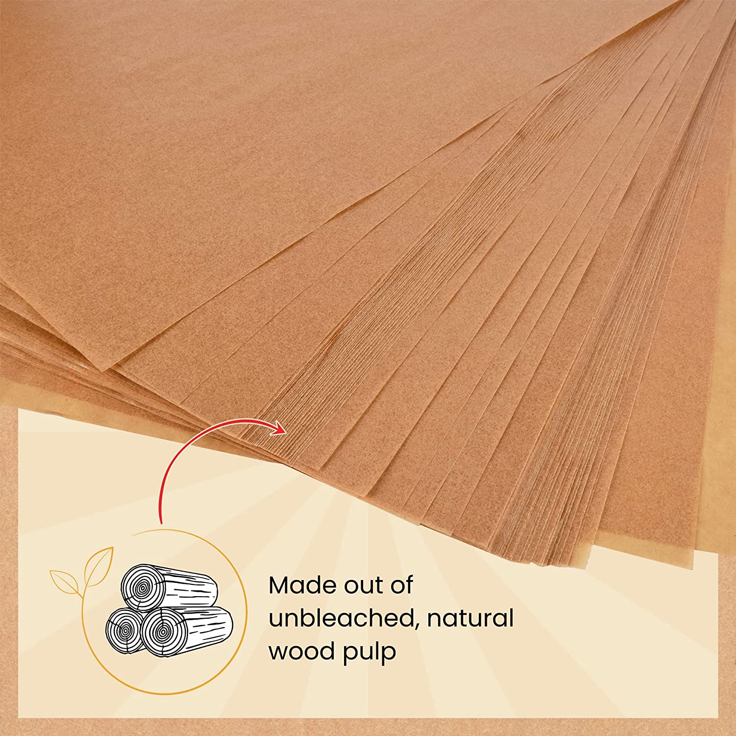 6 x 12 Inches Parchment Paper, 2-Side Coating, Heat Press&Scrapers Friendly, 100 Sheets, by Mogobe