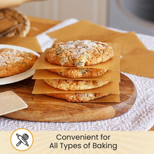 Load image into Gallery viewer, 5x5 Inches 300 Sheets Parchment Paper Squares by Baker’s Signature | Silicone Coated &amp; Unbleached – Ideal for Baking, Wrapping, Freezing &amp; Diamond Painting – Non-Toxic &amp; Comes in Convenient Packaging
